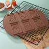 6 Gird Chocolate Silicone Mold Fondant Waffles Baking Mould Candy Cake Biscuit Making Tools Kitchen Supplies Candle Soap Moulds