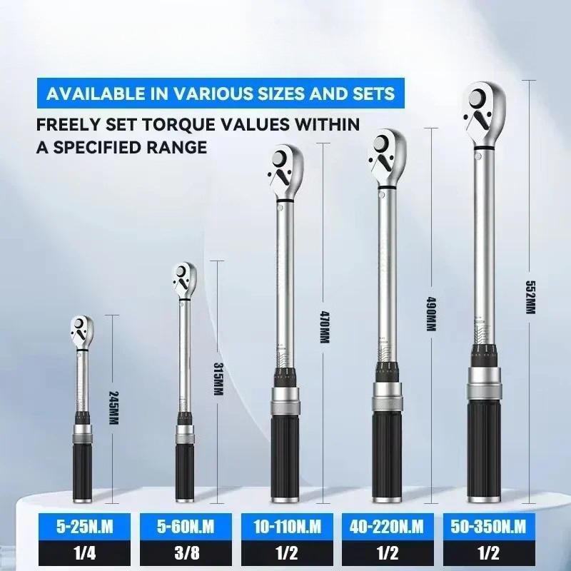5-60Nm Vierkantantrieb Drehmomentschlüssel 1/4” Tragbarer Drehmomentschlüssel 5-25Nm Professionelles Werkzeug für Fahrrad- und Automobilreparatur