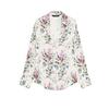 Spring New Women's Clothing Fashion Style Lapel Long Sleeves Silk Satin Texture Print Shirt 8503899