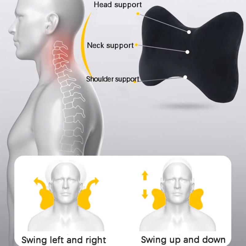 Prodyšný semišový polštář na opěrku hlavy a krku do auta, polštář na spaní pro VW Polo Beetle Jetta Tiguan GTI Golf Passat Scirocco T5