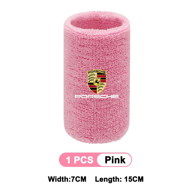 Met Auto Logo Badge Armband Sportpolsbandjes Mannen Vrouwen Absorberende Polsband Voor Porsche Panamera Cayenne Taycan 911 718 Macan