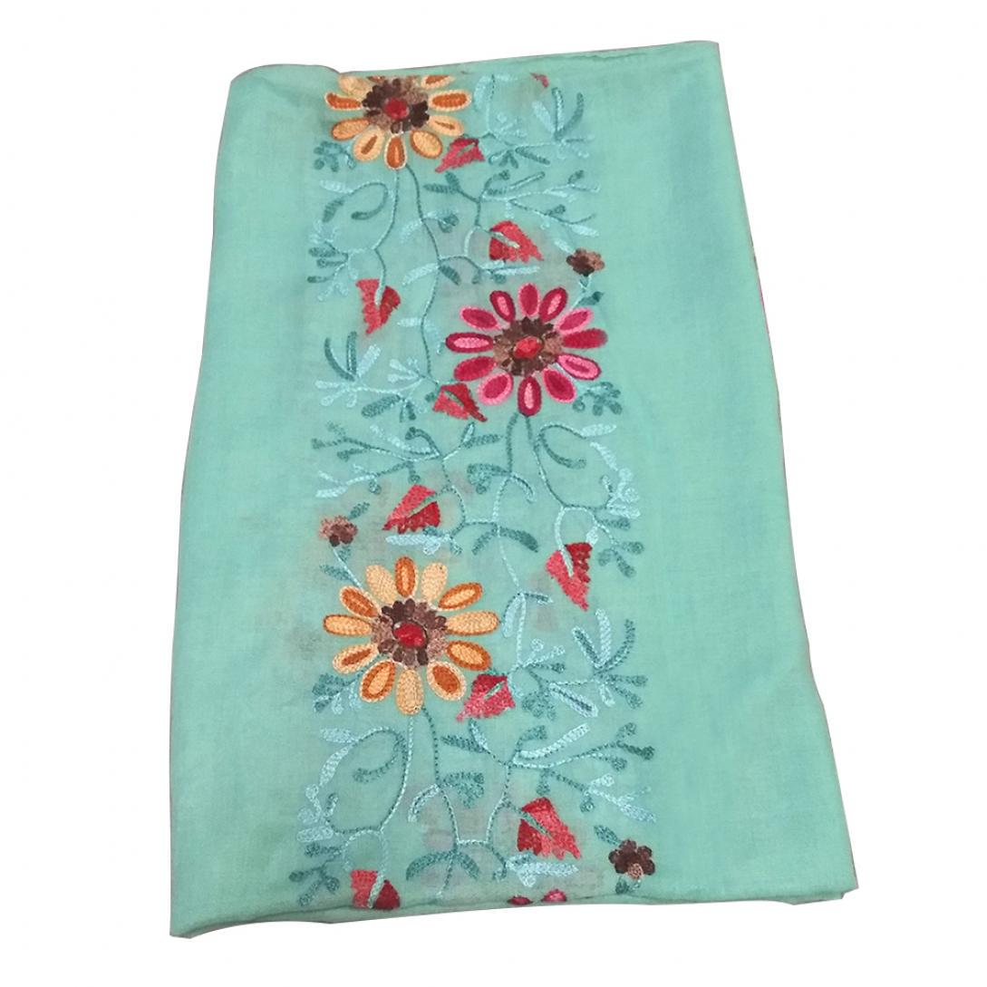 

Вышитый цветок шарф хлопок женщины длинные обёрточная бумага бандана шарфы девушка шаль подарок One Size мятный зеленый