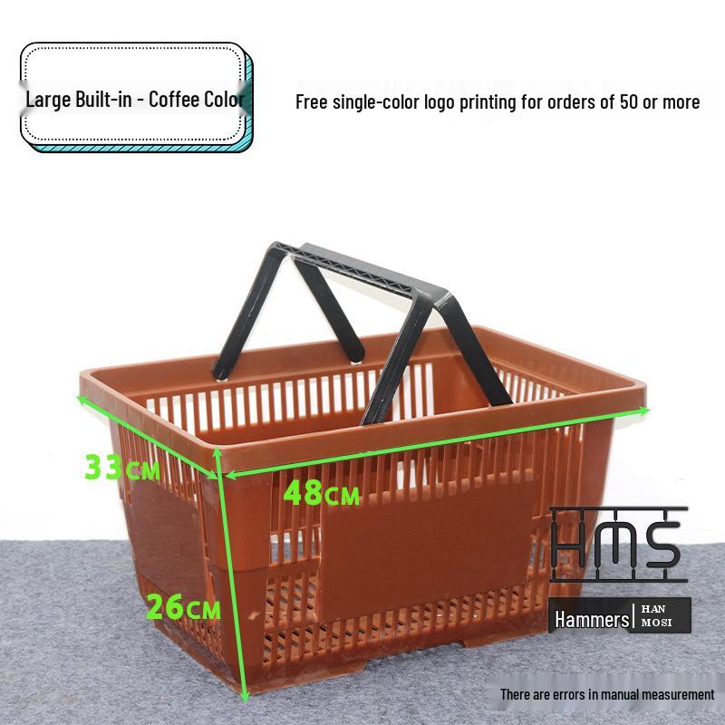 Thickened Handheld Plastic Shopping Basket - Suitable for Snacks, Household Vegetables, and Convenience Stores