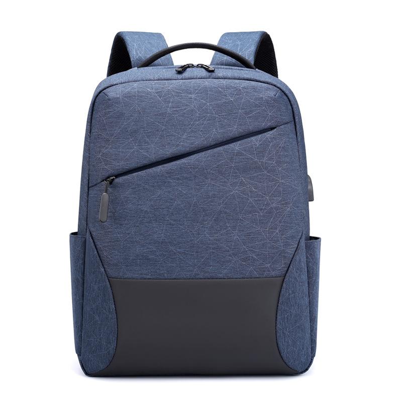 

Новый унисекс однотонный водонепроницаемый и дышащий деловой модный повседневный универсальный рюкзак для повседневного использования темно-синий