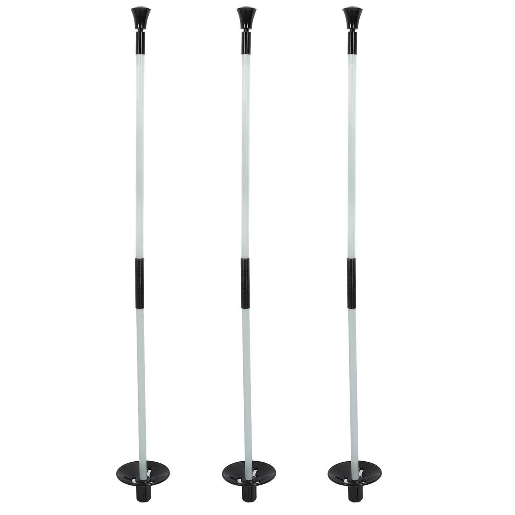 3PCS Golf Flagstick Nylon Fiberglass 2 Section Golf Putting Green Flagpole for Practice