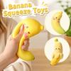Soft Banana Squeeze Toys Peeling Design Fruits Pinch Toy Sensory Stress Stick  Children's Gifts
