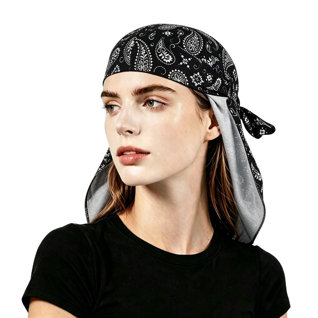 Unisex Sommer Atmungsaktiver Pullover Sonnenschutzmütze Blumenmuster Kopftuch Outdoor Sport Bandana Helm-Innenfutter