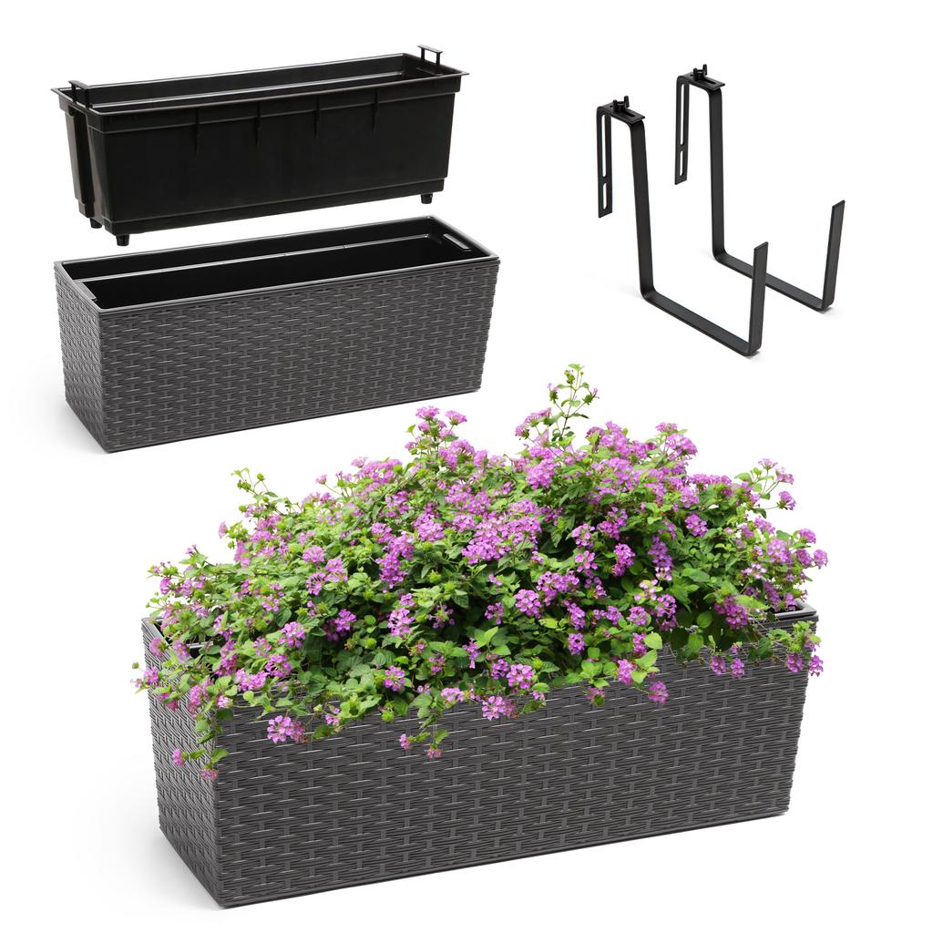 KADAX Flowerpot Balcony Box Handles 19x56cm