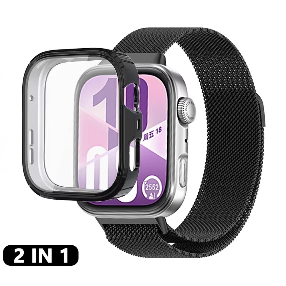 Pouzdro+Milánský tah pro Huawei Watch Fit 4 Pro řemínek Příslušenství kovová Nerezová ocel correa Náramek pro huawei fit 4 band