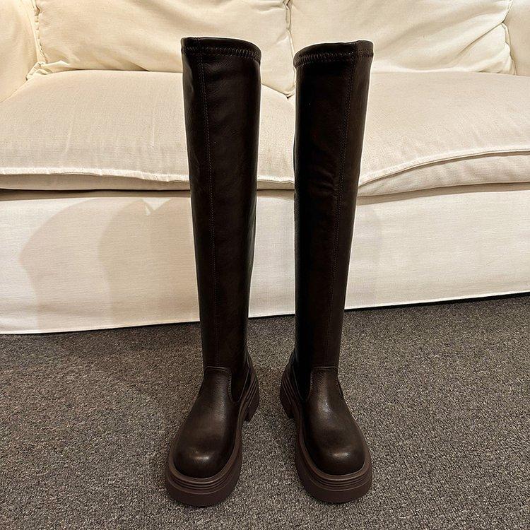 Over-knee boots women's thick-soled heightening women's boots 2025 new winter tall knight boots small boots women's tide