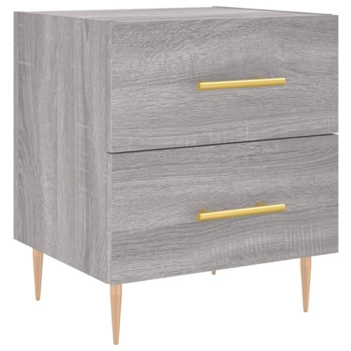 VidaXL Bedside Table Sonoma Grey 40x35x47.5 Cm Engineered Wood 827288