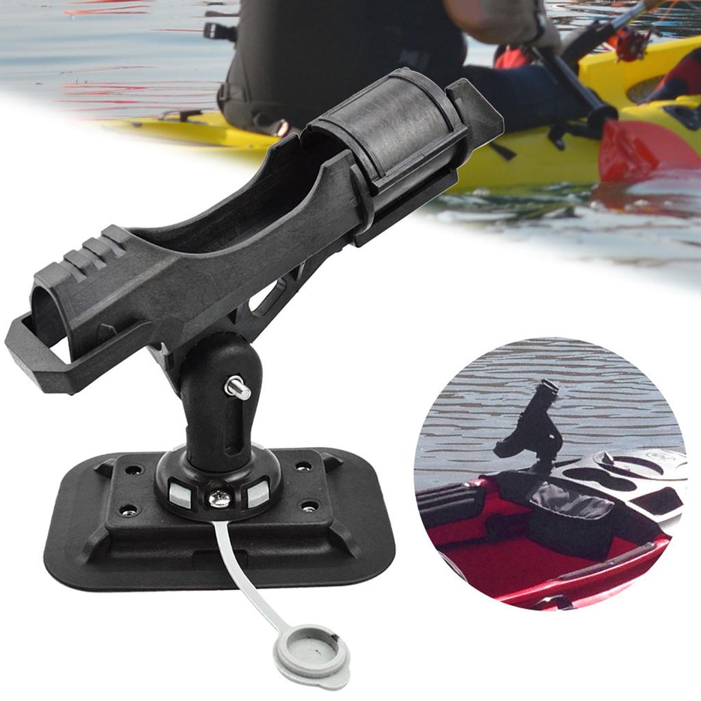 Universal Rod Mount Stand Bracket Fishing Rod Holder for Inflatable Kayak Boats 360 Degree Adjustment Rod Holder