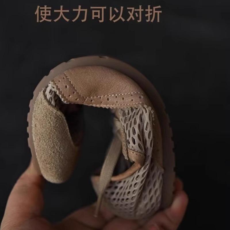 Cowhide version breathable mesh mesh casual shoes women's flat shoes new summer comfortable women