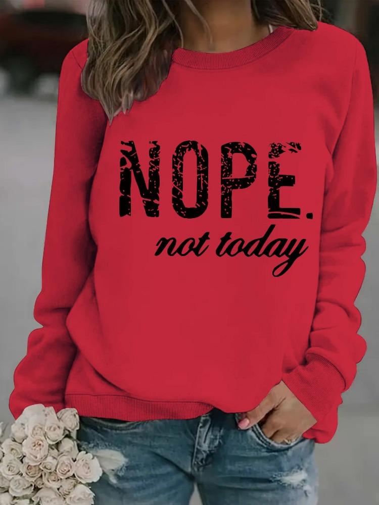 American European Cross Border Fashion Casual Women Long Sleeve Printed Slogan Sweatshirt