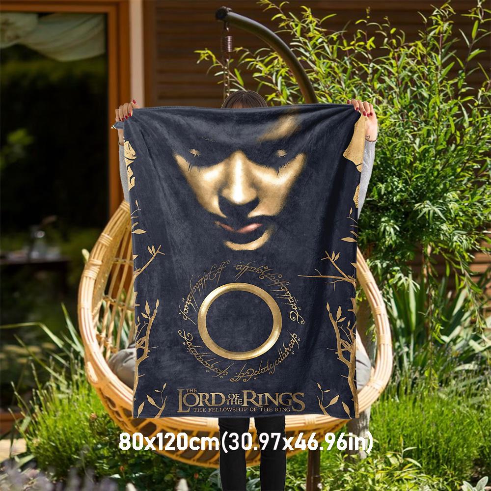 1pc Fellowship of the Ring  - Throw Blanket, Soft, Flannel Blankets, Living Room,  All Seasons Use-1021044 80x120cm
