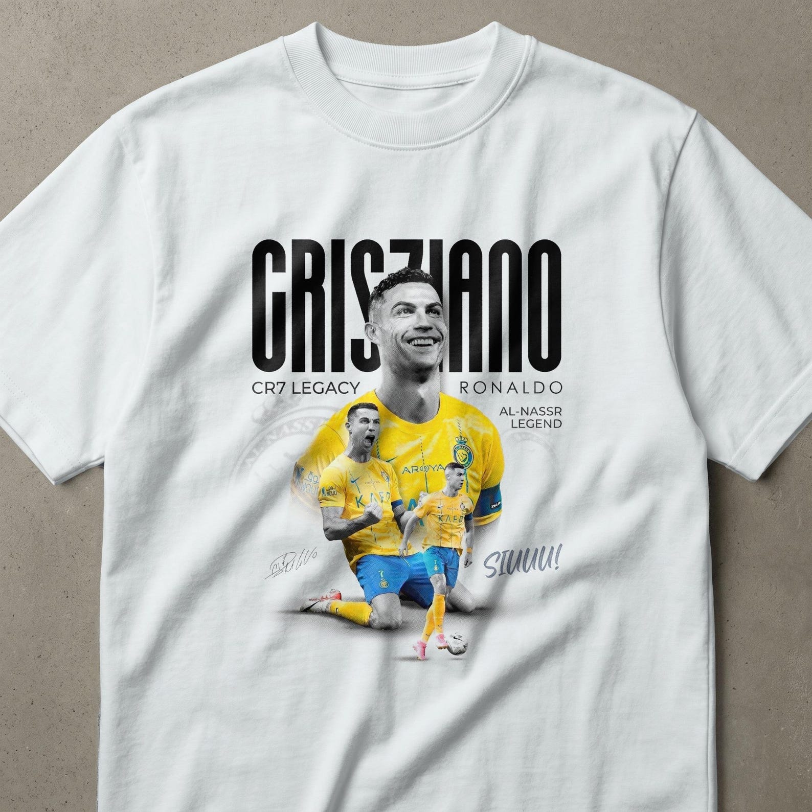 Cristiano Ronaldo CR7 Legacy T-Shirt, Soccer Football Legend Fan SIUUU! Tee, Ultimate Ronaldo Fan Gift for Him, Sports Icon Apparel 4XL