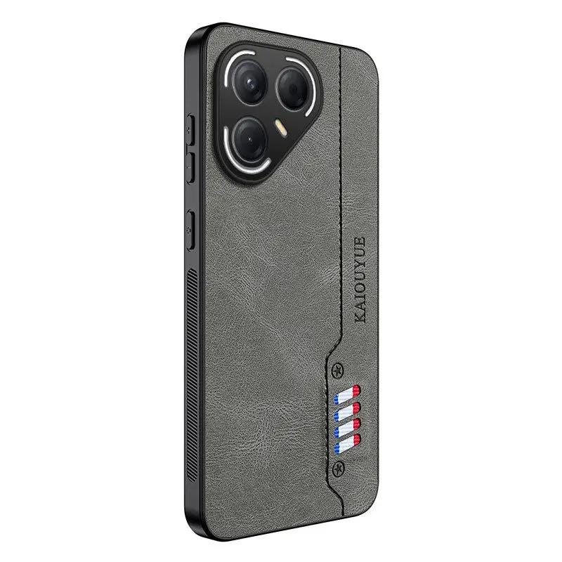 For Tecno Pova7 Ultra Case Luxury Vintage Nappa Leather Soft Edge Cover For Tecno Pova7 Pro Shockproof Bumper Funda