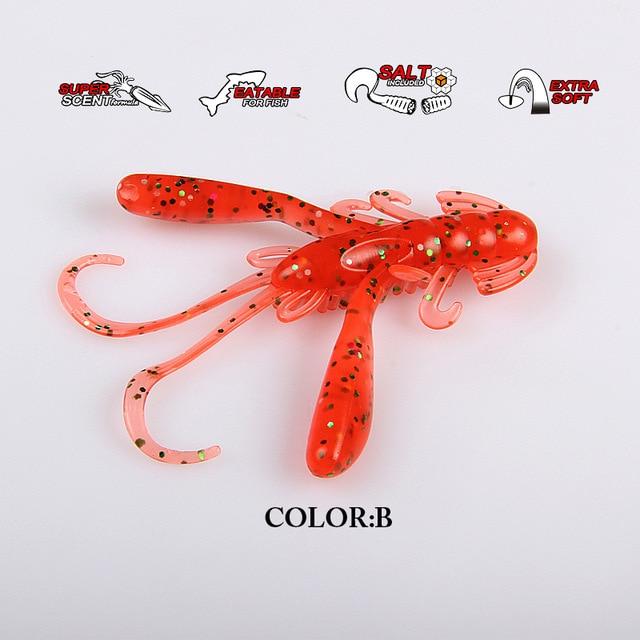 

Bearking 4 см 1,6 г 15 шт./пакет рыболовные приманки мягкие приманки креветки искусственная приманка хищник снасти джеркбейты для щуки и окуня 40mm 1.6g 15pcs красный