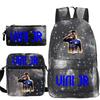 Football Player Peripheral Student Schoolbag Set, Youth Backpack Three-Piece Set