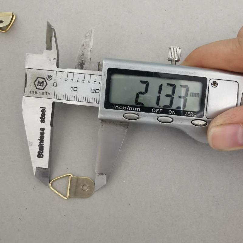 100Pcs Photo Frame Hook Accessories Triangle Hanging Ring Hardware Hanging Buckle Picture Frame Medium Ring Screw Golden Triangle Hook