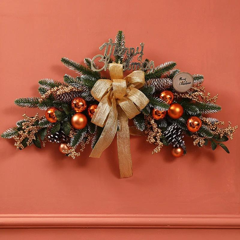 Christmas Decoration Christmas Tree Wreath Rattan Horn Door Wall Hanging Hotel Shopping Mall Scene Arrangement Pendant