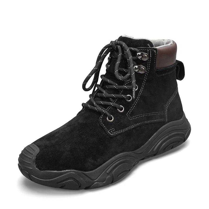 

2024 foreign trade explosion autumn and winter new men s thick-soled outdoor leisure leather suede Martin boots 38 чёрный