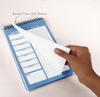 Inkdotpot To Do List Notepad – 6” X 9” Paper Stationery, Weekly To Do List - Blue Spiral Notepad Daily Checklist-(50 Sheets)