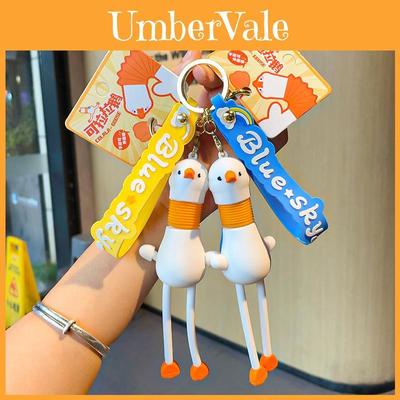 Portachiavi Adorabile Oca dalle Zampe Lunghe Portachiavi Carino in Silicone Cartoon Regalo Per Bambini Adulti