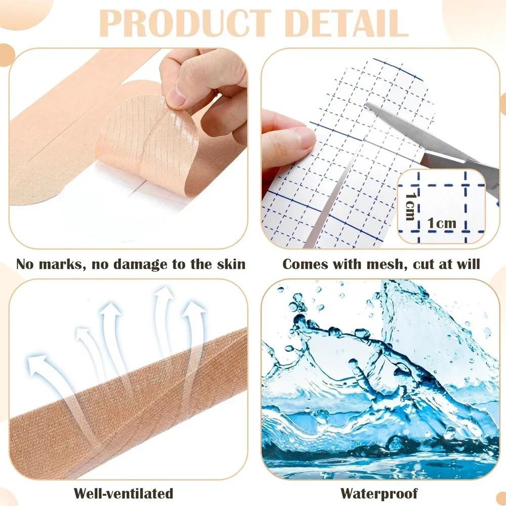 2Pcs Kinesiology Tape Pro Athletic Sports Waterproof Elastic Adhesive Tape for Muscle Pain Relief Joint Support