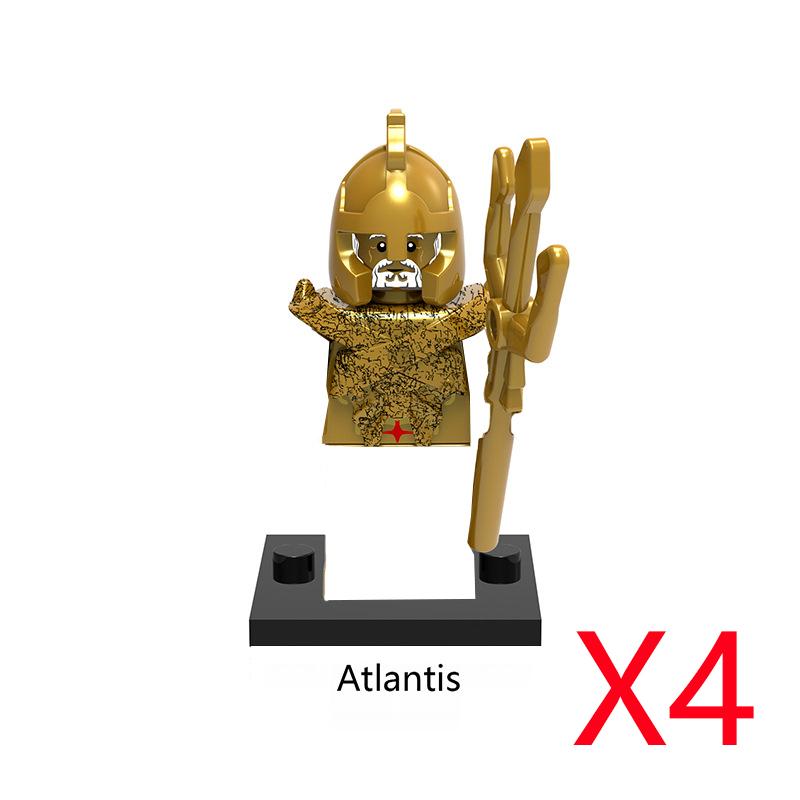 MOC Mittelalterliche Burg Grüner Drachenritter Figuren Bausteine Antiker Römischer Soldat Waffe Schild Kriegspferd Jungen Spielzeug Geschenk K149