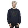 Disney Mens Mickey Mouse Merry Christmas Holly Sweatshirt