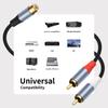 Y Adapters 1 RCAs (Female) To 2 RCAs (Male) Stereo Sound Y Adapters Subwoofer Cable 1 Female To 2 Male Y Splitter Connectors