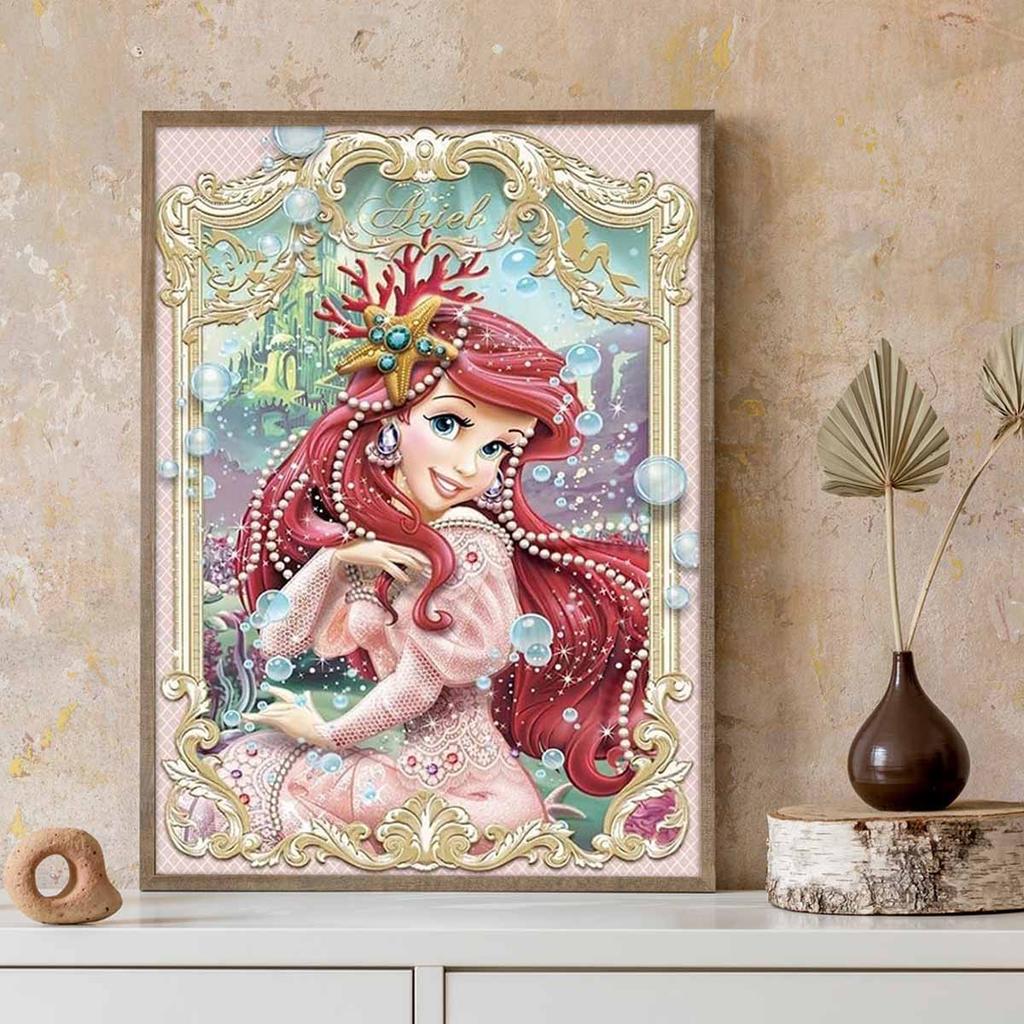 5D Diy Diamond Painting Princess and Starfish Full Drill Rhinestones Mosaic Embroidery Handmade Products Home Decor Gift