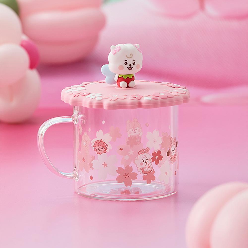 BT21 RJ BABY Spring Fairy Glass Cup & Lid (430ml)