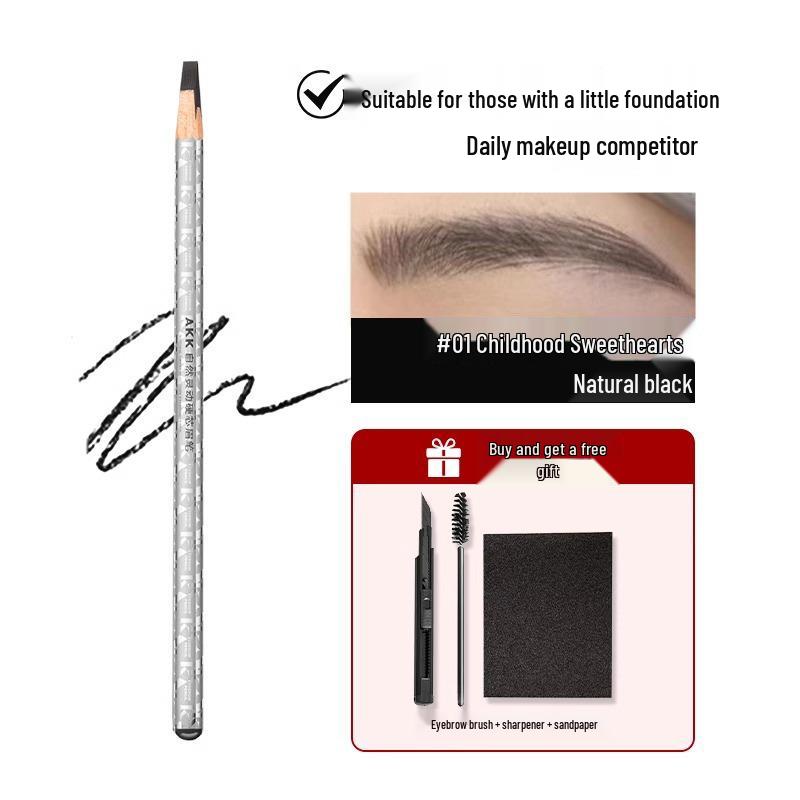 AKK Authentic Waterproof Eyebrow Pencil for Women - Long-Lasting, Non-Smudging, Defined Strokes, Natural Look, Blade Tip.