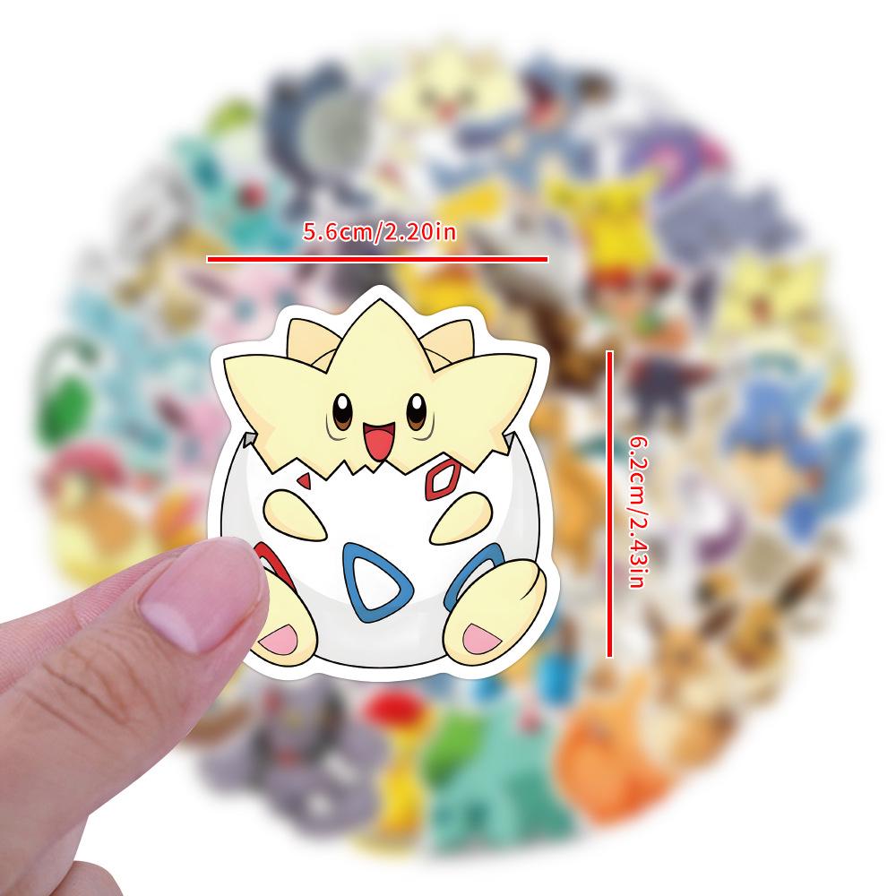 200 Pokémon Pikachu Waterproof Stickers for Kids: DIY Decoration for Notebooks and Phones