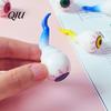 Durable Halloween Toy 2Pcs Eyeball Squeeze with Tail Soft TPR Stress Relief Ball Gag Prank Fidget for Kids Adults Festive