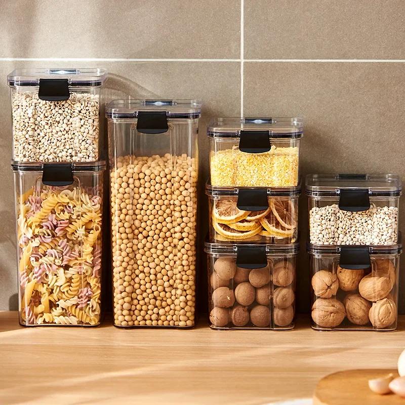 Kitchen Food Sealed Container Plastic Large Capacity Moisture-proof Storage Box Grain Storage Tank Dry Goods Box Sealed Jar 460ml