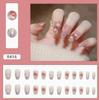Pcs Press Nails Shape Glitter Cloud Design Fake Nails with Glue for Women Manicure