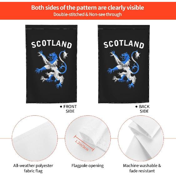 

Lion Rampant Scotland Scottish Garden Flag 12x18 Inch Outdoor Double Sided Printed Polyester Banner