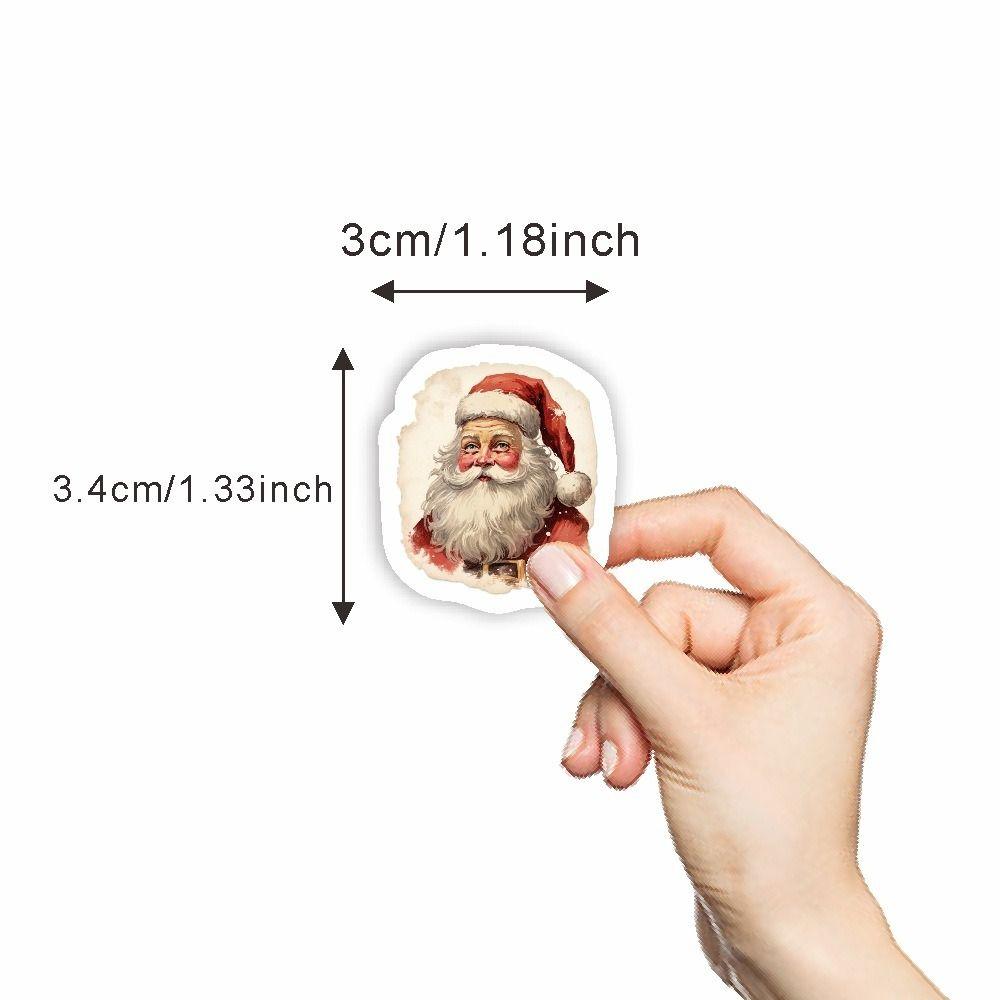 250Pcs 1.18x1.34inch Christmas Stickers Roll DlY Craft Irregular Classic Self-Adhesive Label Decals Santa Claus Merry Christmas