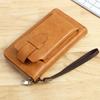PU Leather Clutch Phone Bag Zipper Business Coin Purse Casual Men's Long Wallet  Outdoor