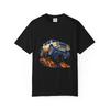Rally Car Gravel Jump Graphic T-Shirt Black Front Print Comfort Colors 1717