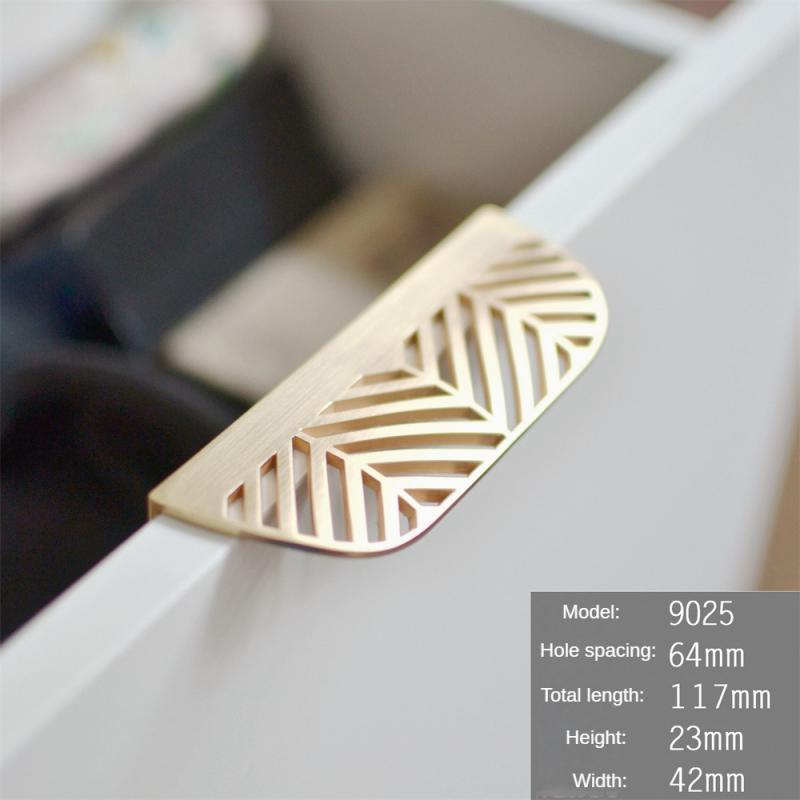 Handle Simple Nordic Leaf Type Zinc Alloy Installation Furniture Handle Cabinet Wardrobe Furniture Drawer
