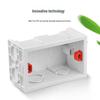 Elektriker Typ 118 Universelle Mehrfach-Verkabelungs-Grunddose: Einbau-/Aufputz-Optionen für 2-, 3- oder 4-fach Schalterdosen.