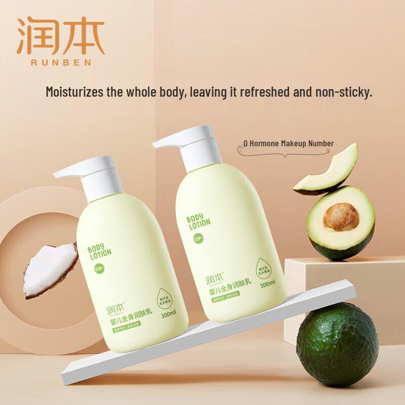 RUNBEN Baby Moisturizing Body Lotion (2-Pack)