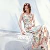 Chuyu Women's Lyocell Embroidered High-Waist Tiered Maxi Dress