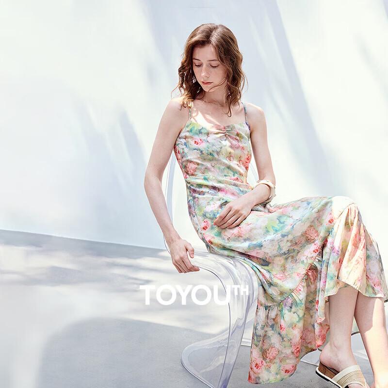 Chuyu Women s Lyocell Embroidered High-Waist Tiered Maxi Dress S