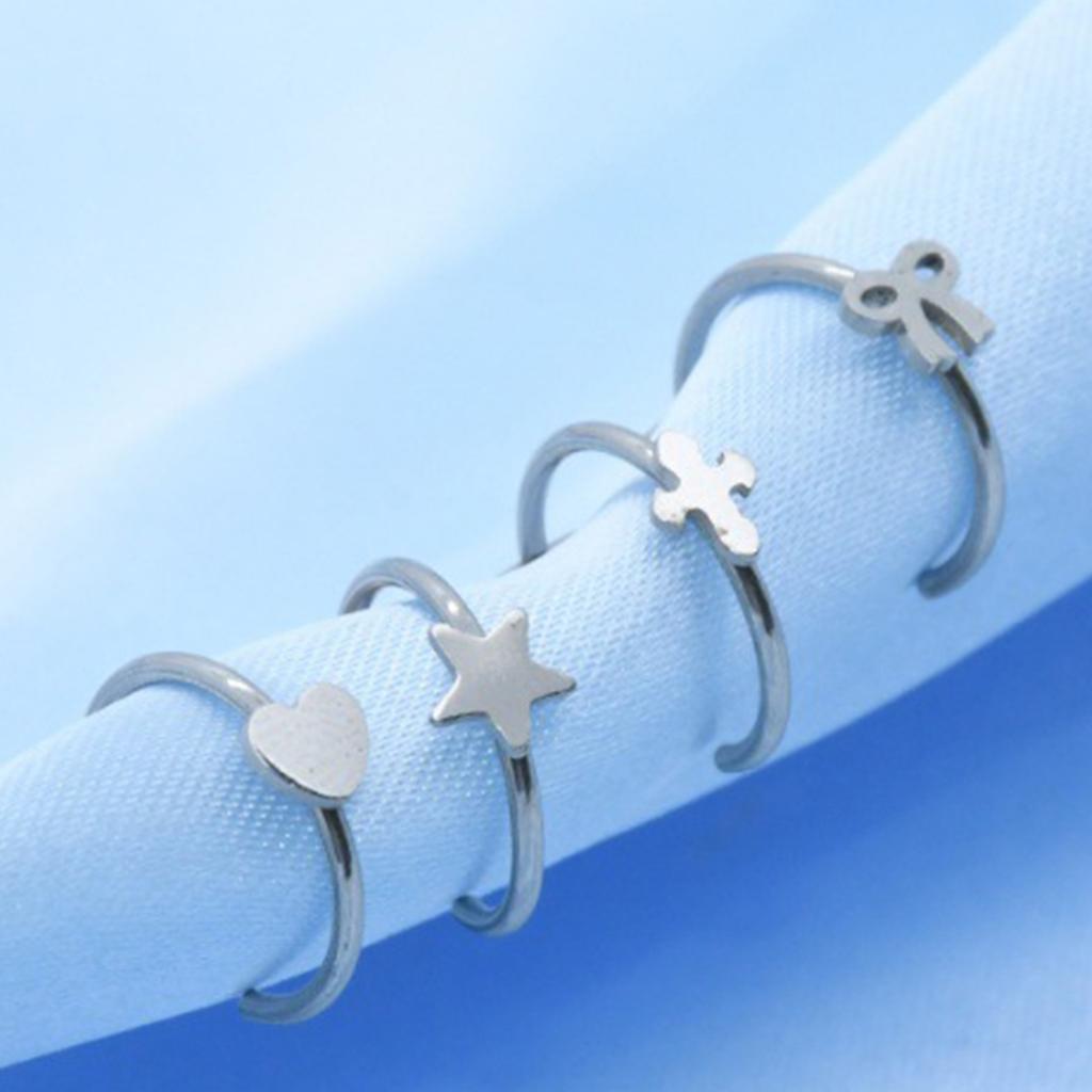 Without Piercing Lip Rings Sturdy Stainless Steel Imitation Lip Jewelry Secure Clip Designs for Sensitive Skin