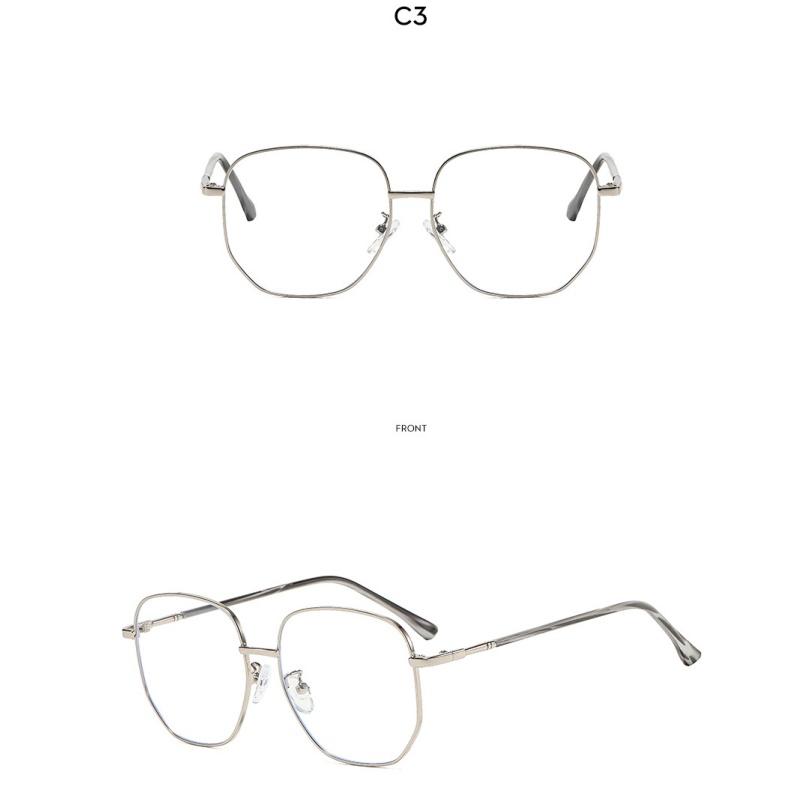 Women's Glasses Men's Fashion Large Frame Metal Glasses